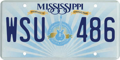 MS license plate WSU486