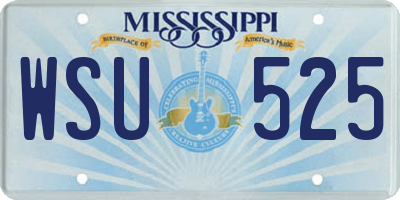 MS license plate WSU525