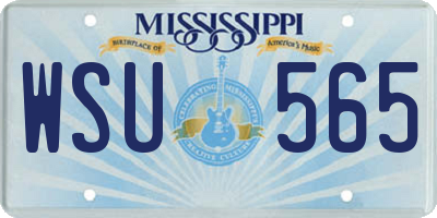 MS license plate WSU565