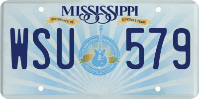 MS license plate WSU579