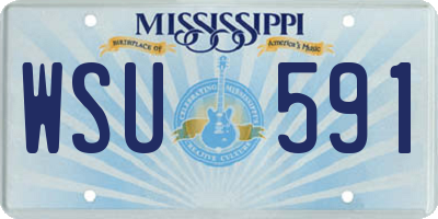 MS license plate WSU591