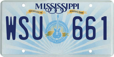 MS license plate WSU661