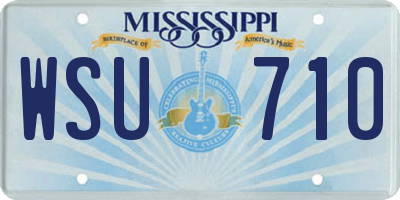 MS license plate WSU710