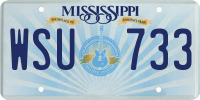 MS license plate WSU733