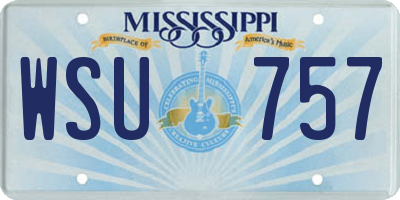 MS license plate WSU757