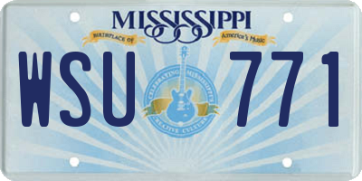 MS license plate WSU771