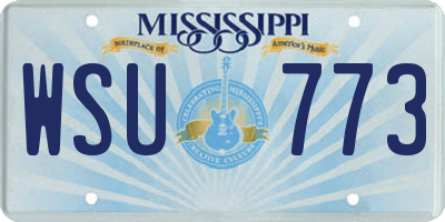 MS license plate WSU773