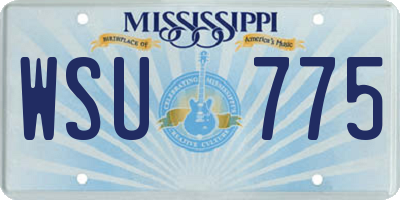 MS license plate WSU775