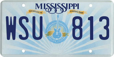 MS license plate WSU813