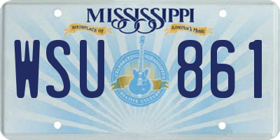 MS license plate WSU861