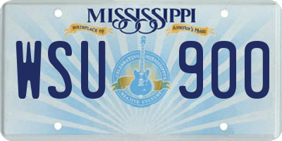 MS license plate WSU900