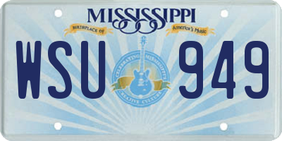 MS license plate WSU949
