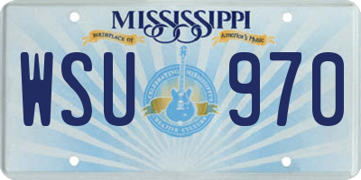 MS license plate WSU970