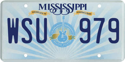 MS license plate WSU979