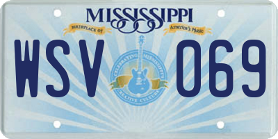 MS license plate WSV069
