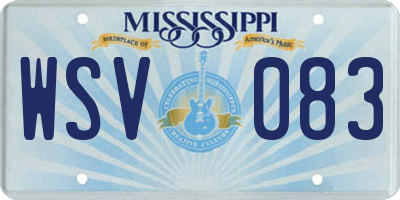 MS license plate WSV083