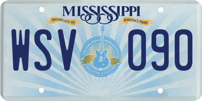 MS license plate WSV090