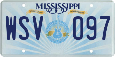 MS license plate WSV097