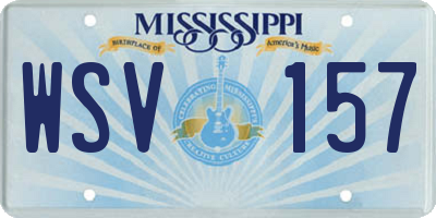 MS license plate WSV157