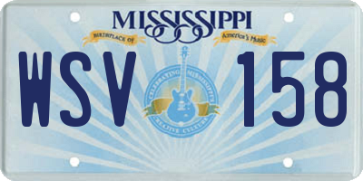 MS license plate WSV158