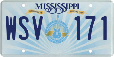MS license plate WSV171