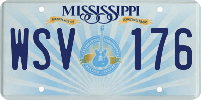 MS license plate WSV176