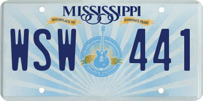 MS license plate WSW441