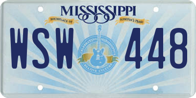 MS license plate WSW448
