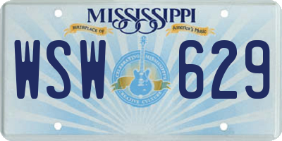 MS license plate WSW629
