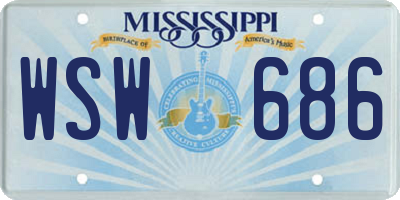 MS license plate WSW686