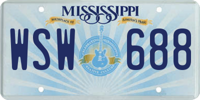 MS license plate WSW688