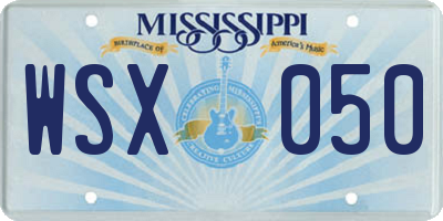 MS license plate WSX050