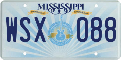 MS license plate WSX088