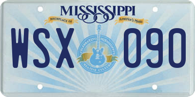 MS license plate WSX090