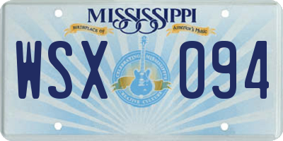 MS license plate WSX094
