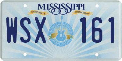 MS license plate WSX161