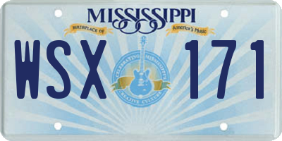 MS license plate WSX171