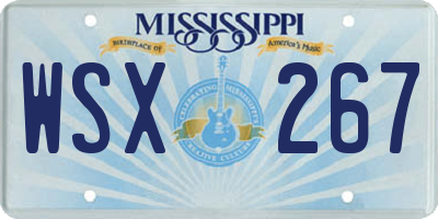 MS license plate WSX267