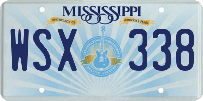 MS license plate WSX338