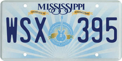 MS license plate WSX395