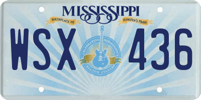 MS license plate WSX436