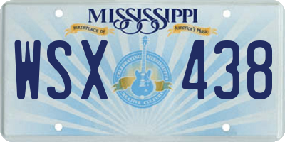 MS license plate WSX438