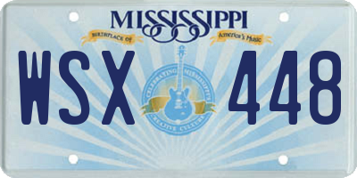 MS license plate WSX448