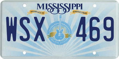 MS license plate WSX469