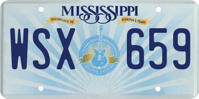 MS license plate WSX659