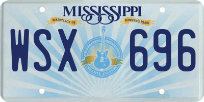 MS license plate WSX696