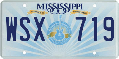 MS license plate WSX719