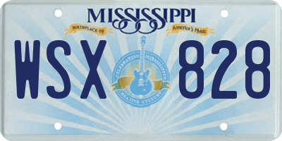 MS license plate WSX828