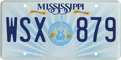 MS license plate WSX879