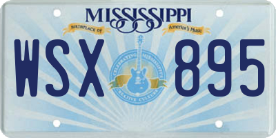 MS license plate WSX895
